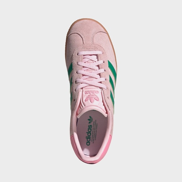 Adidas Gazelle Suede Pink and Green Shoes - Picture 2 of 4